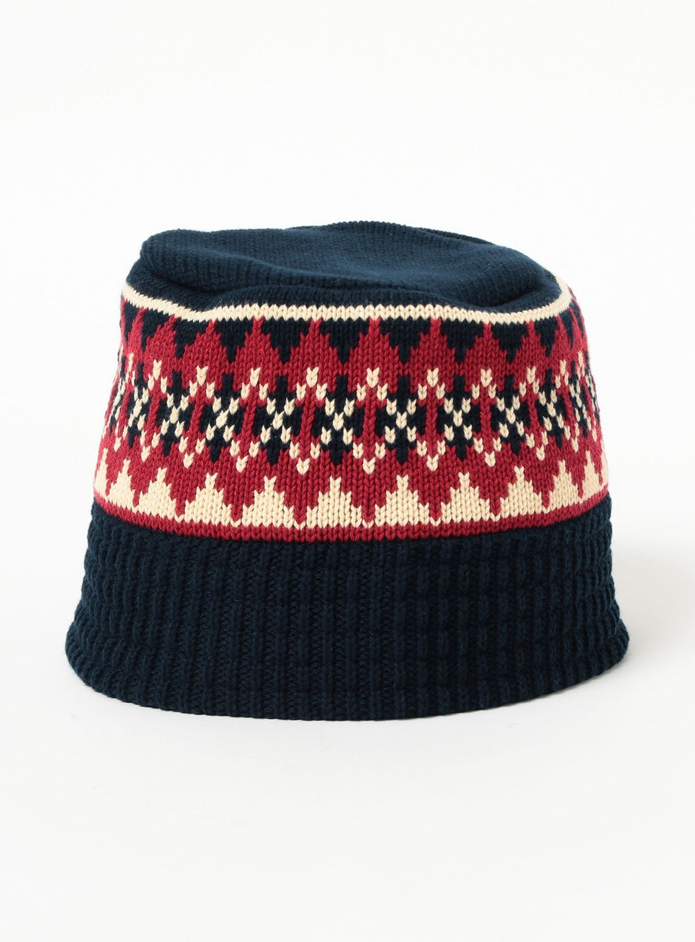 Diamond Jacquard Knit Bucket Hat