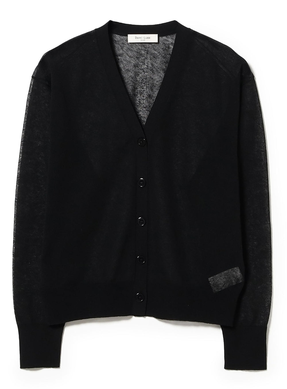 Linen-Blend Sheer Cardigan