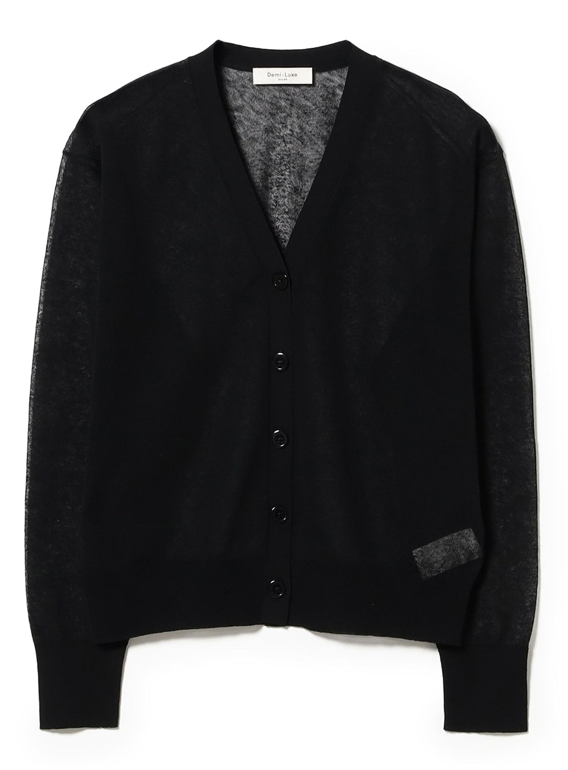 Linen-Blend Sheer Cardigan