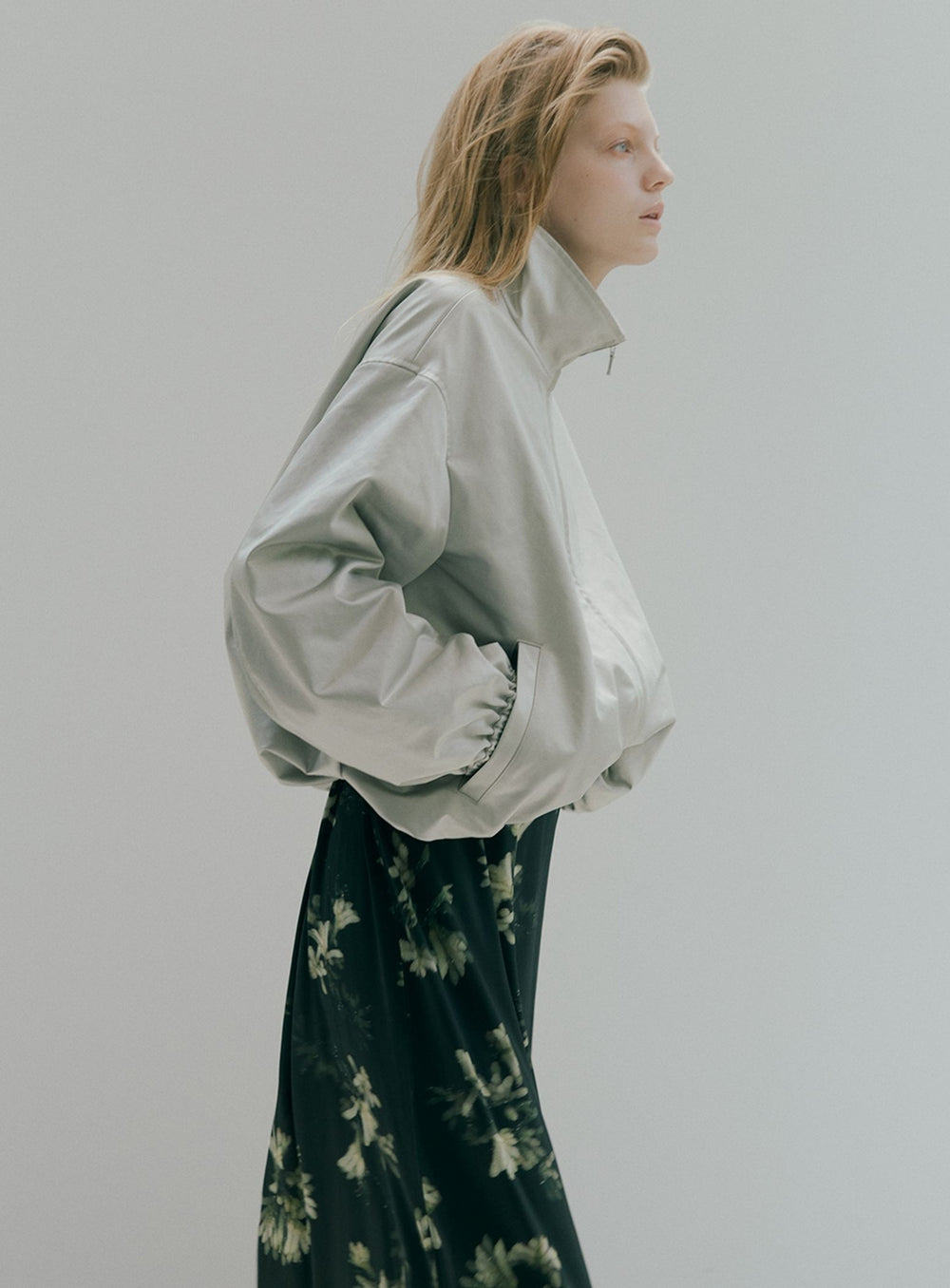 Satin-Look Puffed Blouson