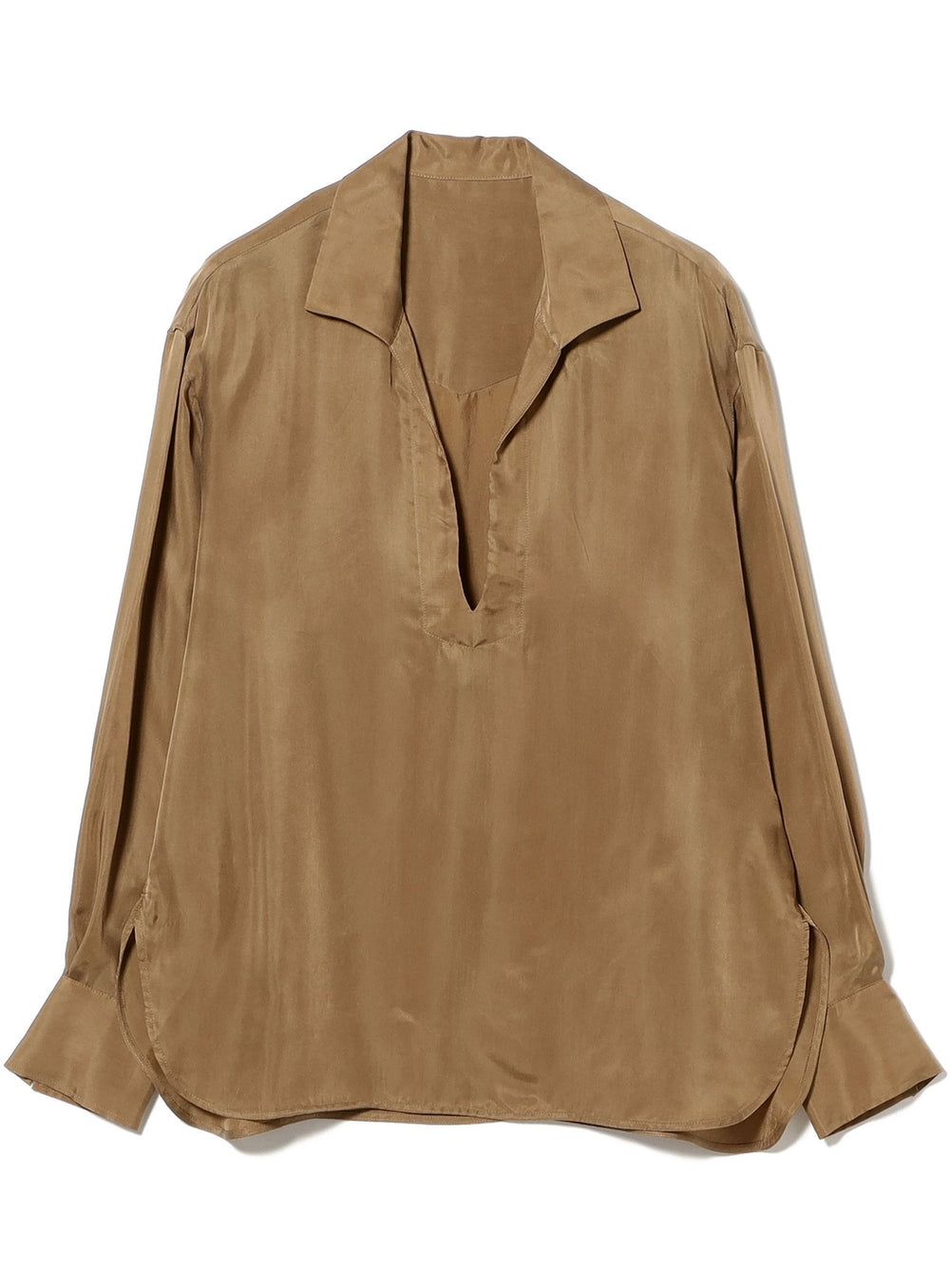 Cupro V-Neck Pullover Shirt