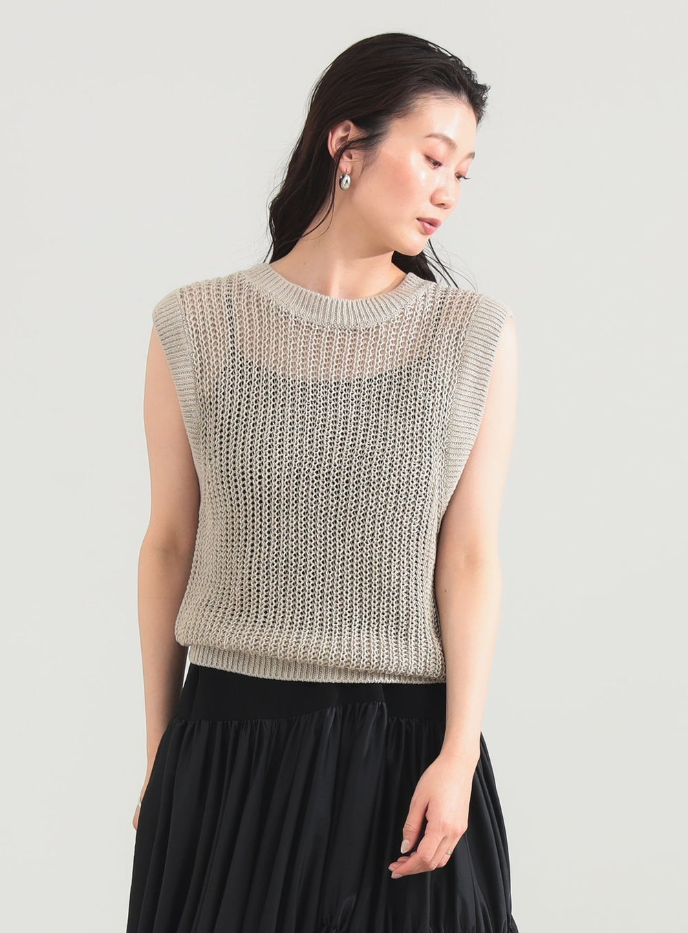 Linen Rib Knit Vest