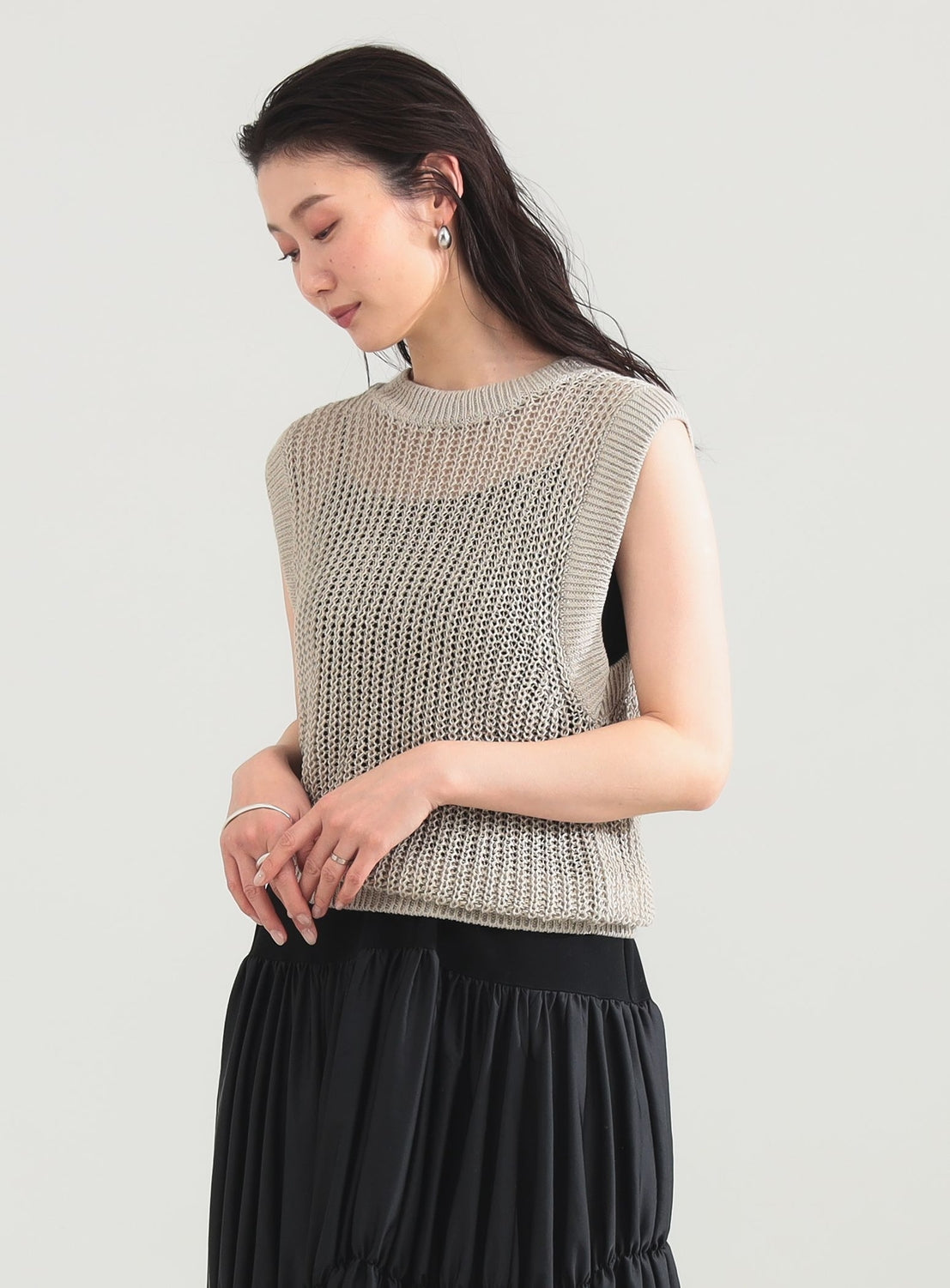 Linen Rib Knit Vest