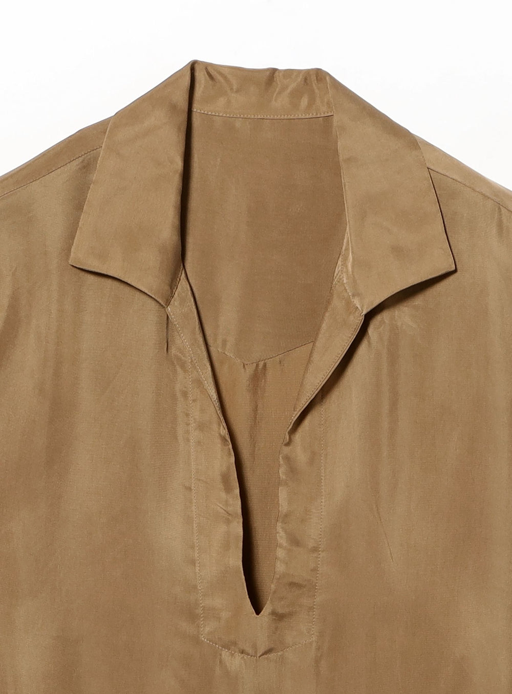 Cupro V-Neck Pullover Shirt