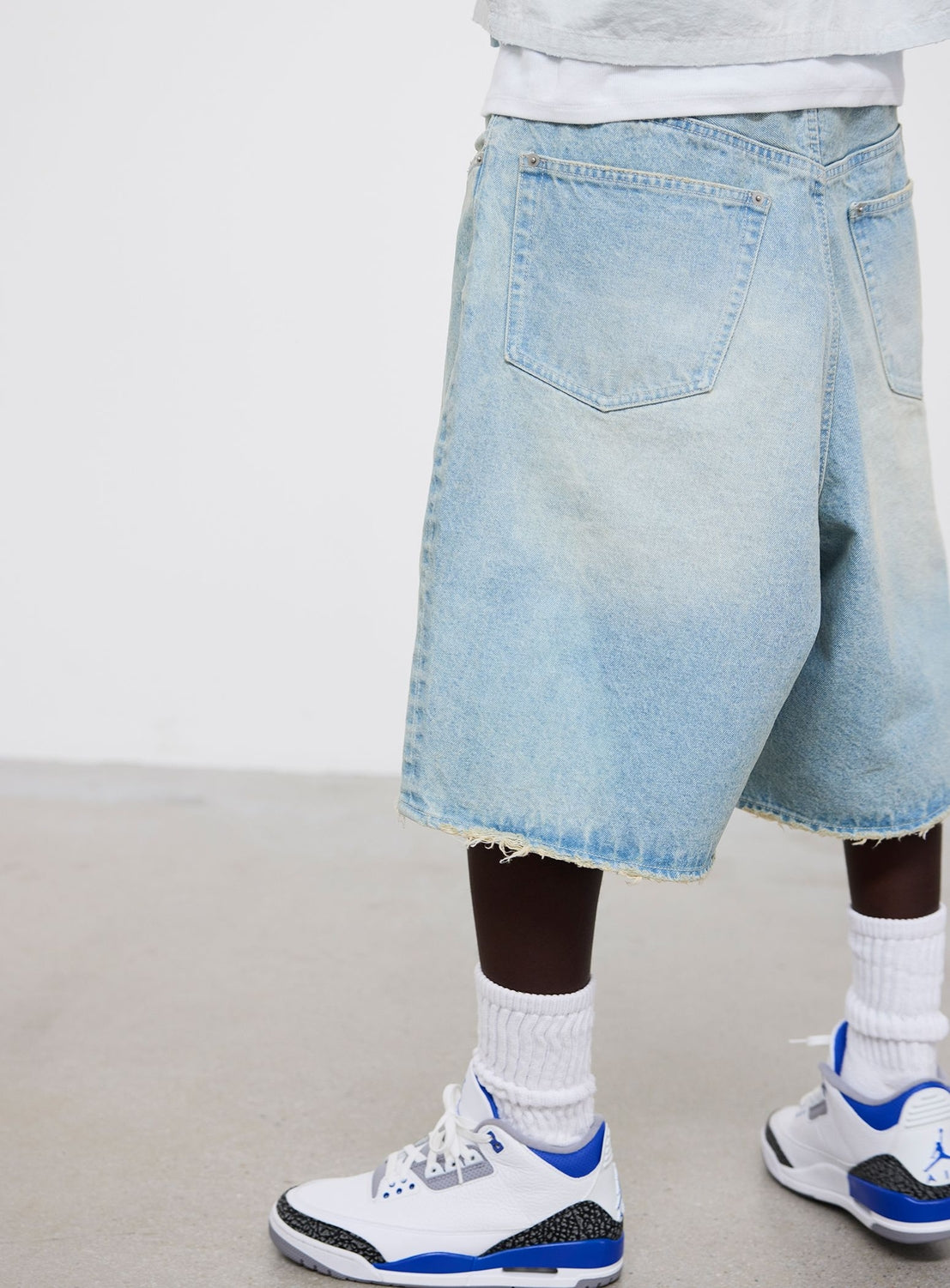 Damage Denim Shorts