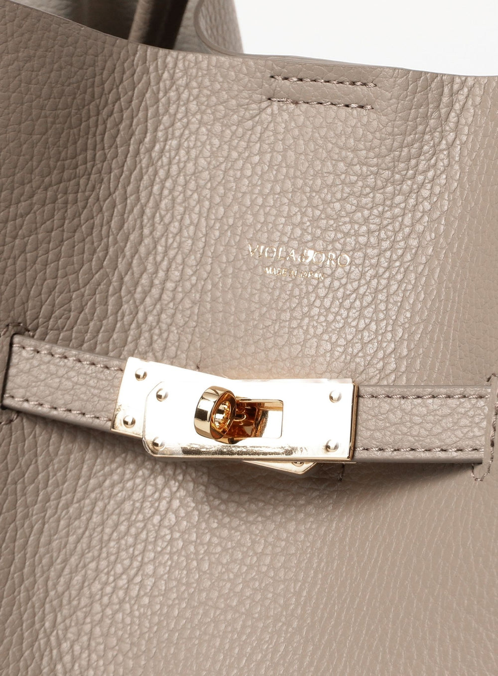 กระเป๋าโท้ท VIOLAd’ORO / TRERO หนังลายกรวดตกแต่ง Croa ขนาด L (Limited Edition สำหรับเว็บ)
