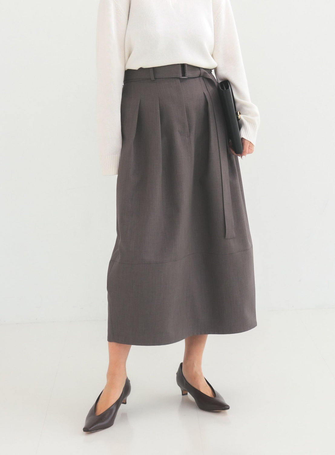 Belted Cocoon Skirt