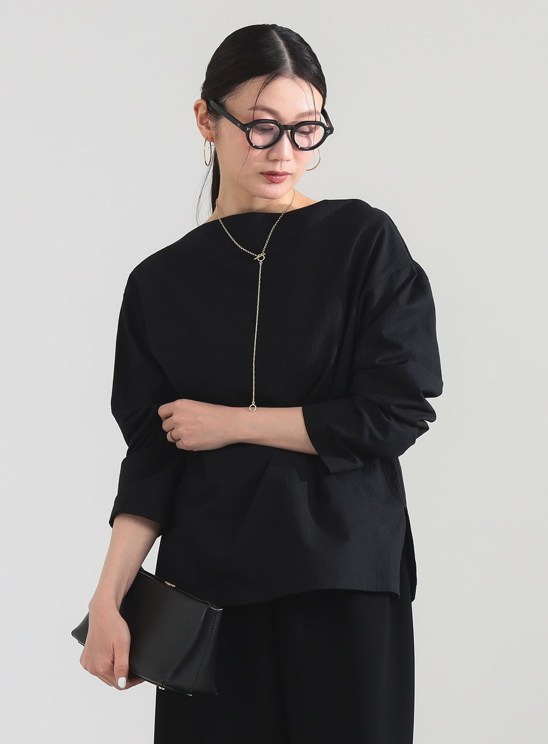 Boat Neck Long Sleeve T-Shirt