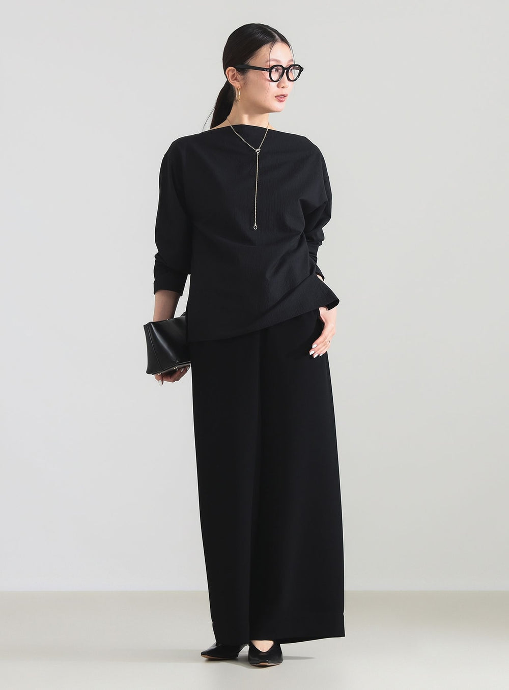 Boat Neck Long Sleeve T-Shirt