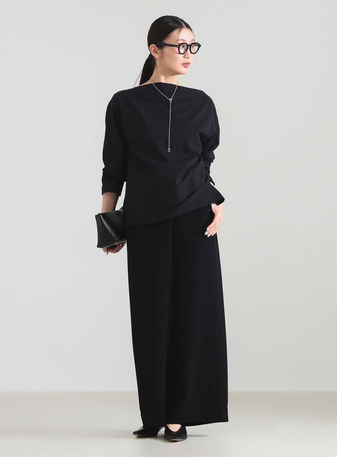 Boat Neck Long Sleeve T-Shirt