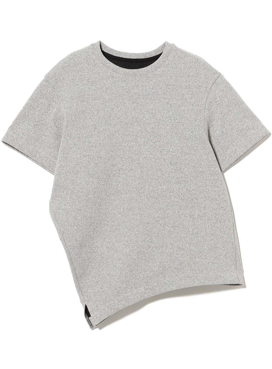 Bouclé Asymmetric Hem T-Shirt