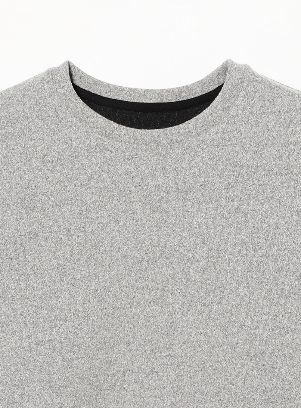 Bouclé Asymmetric Hem T-Shirt