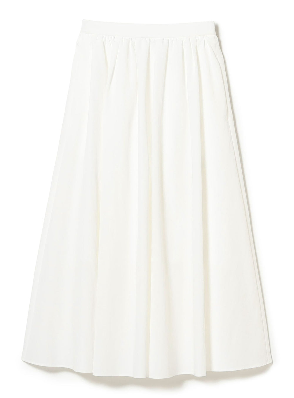 Cotton Nylon Tuck Gathered Skirt
