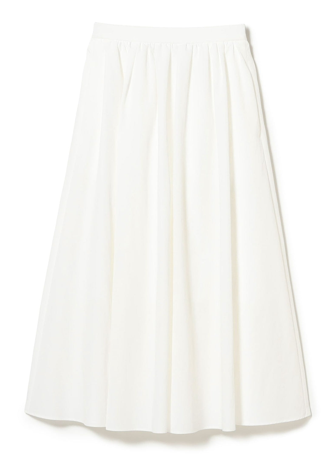 Cotton Nylon Tuck Gathered Skirt