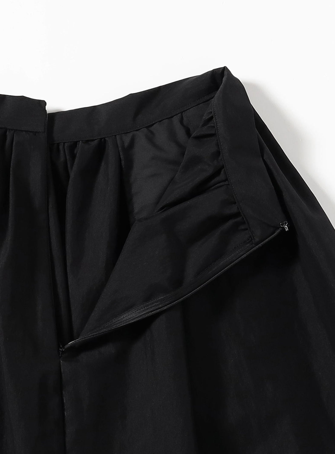 Cotton Nylon Tuck Gathered Skirt