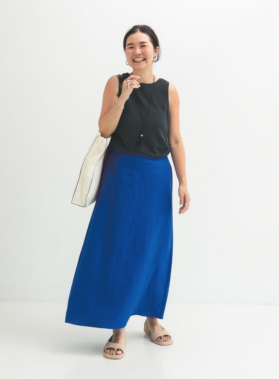 Simple Linen Skirt .M