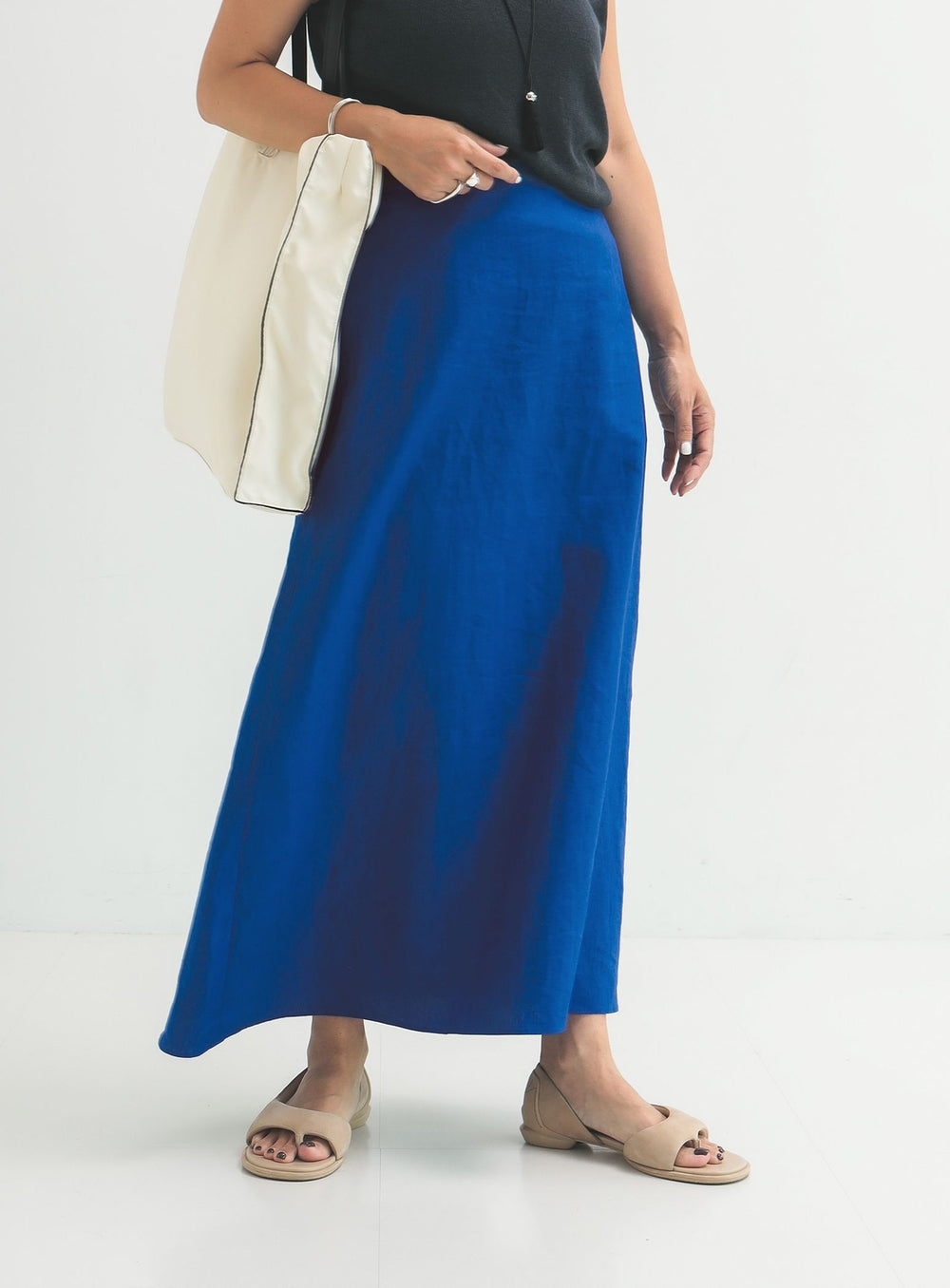Simple Linen Skirt .M