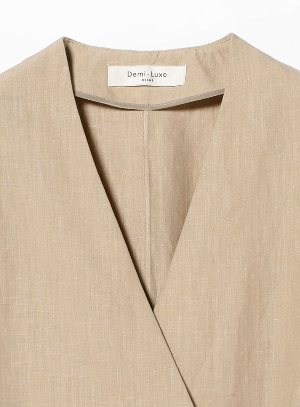 Linen Wrap Vest Blouse .M