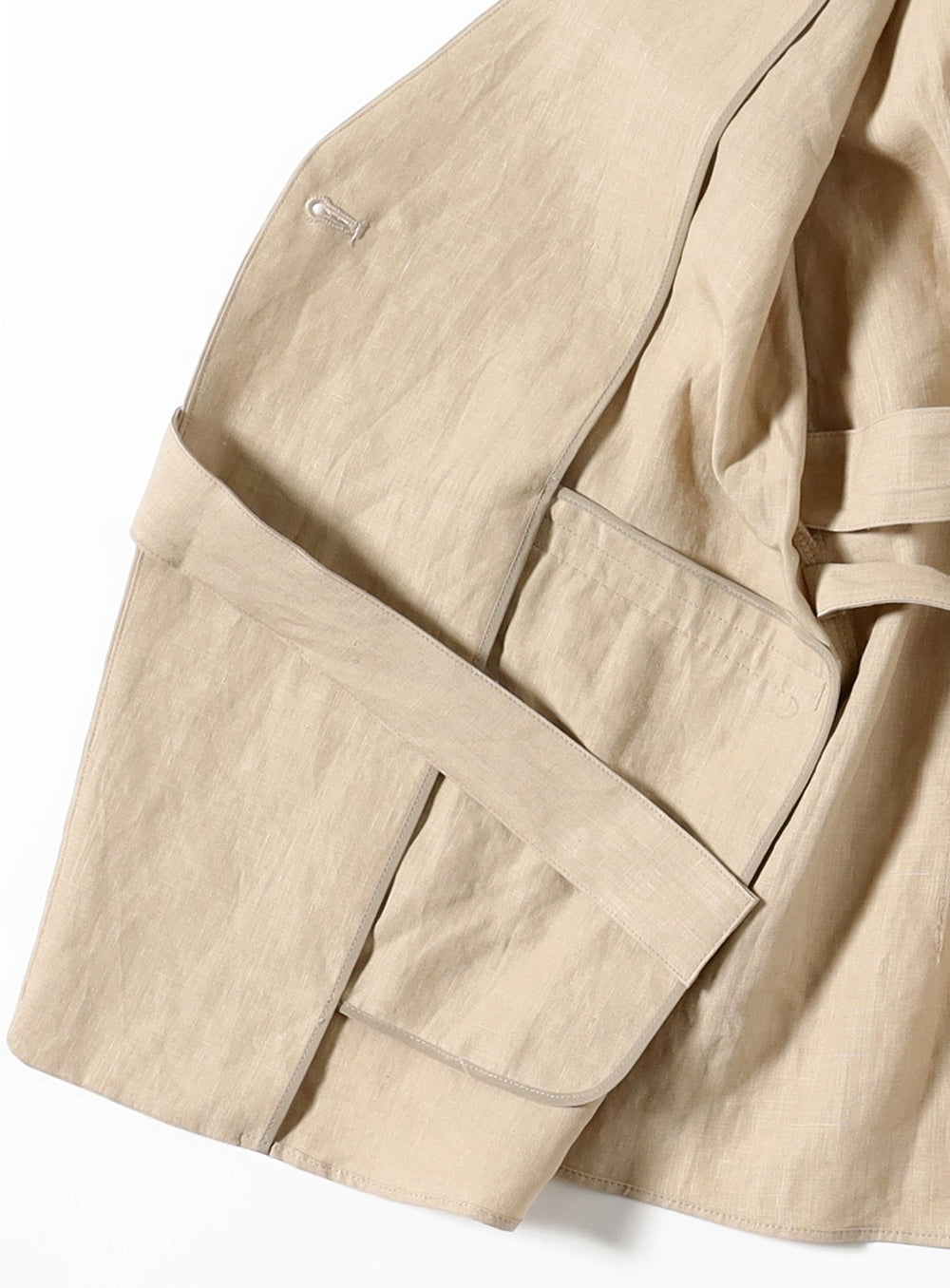 Linen Wrap Vest Blouse .M