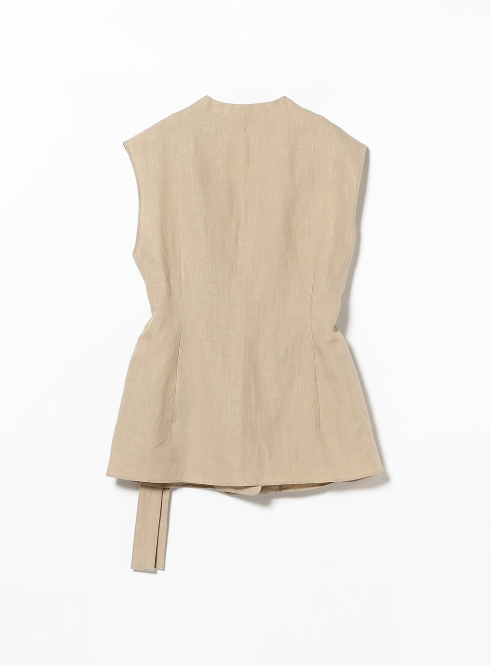 Linen Wrap Vest Blouse .M