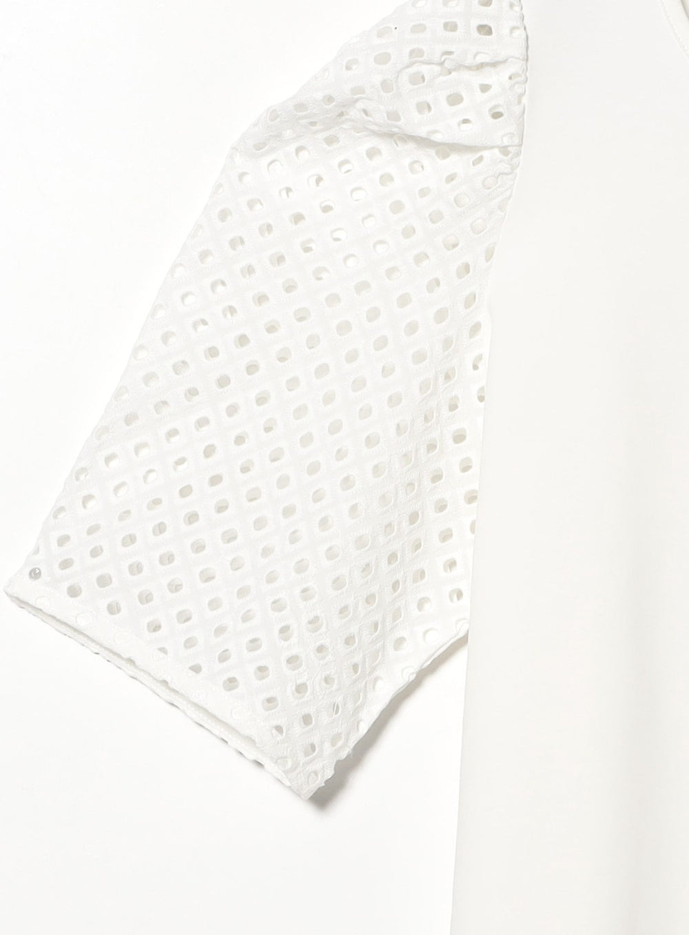 Embroidered Lace Sleeve T-Shirt