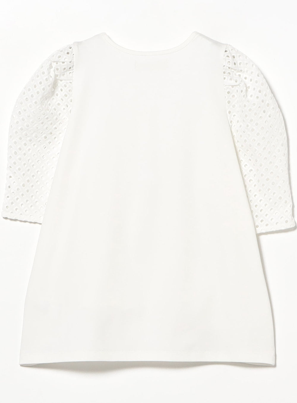 Embroidered Lace Sleeve T-Shirt