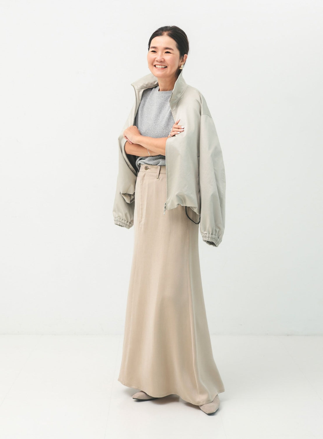 Cupro Back Yoke Skirt