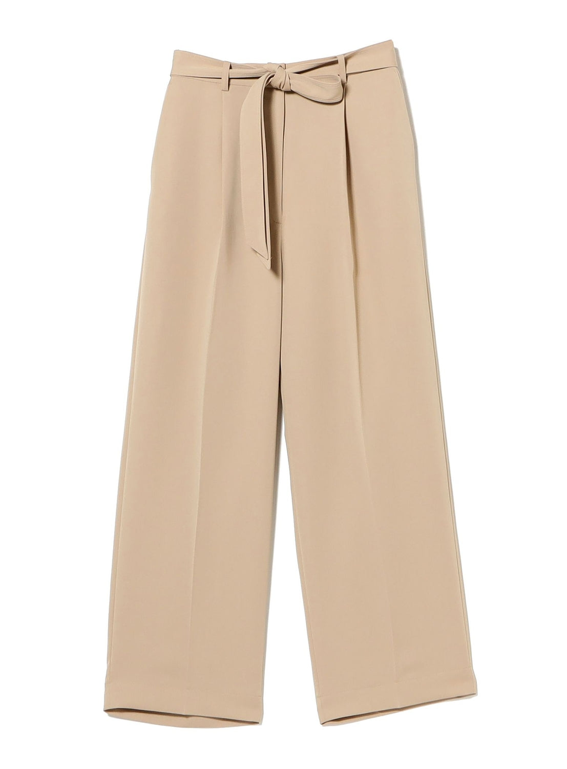 Stretch Satin Pleated Pants
