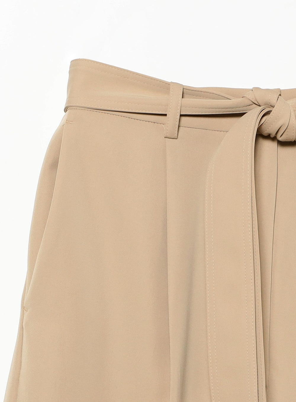 Stretch Satin Pleated Pants