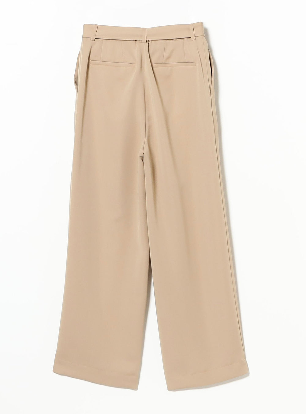 Stretch Satin Pleated Pants