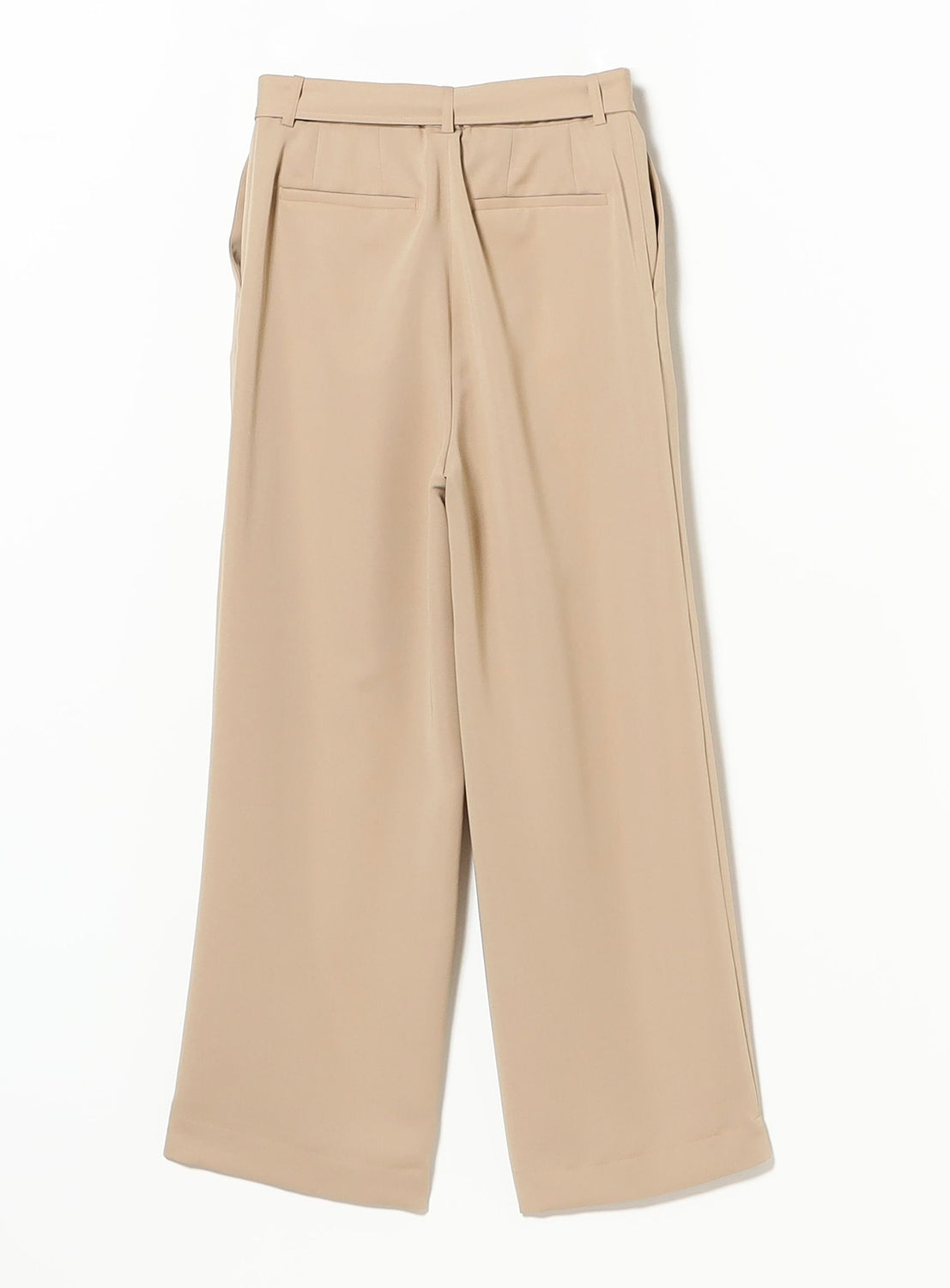 Stretch Satin Pleated Pants