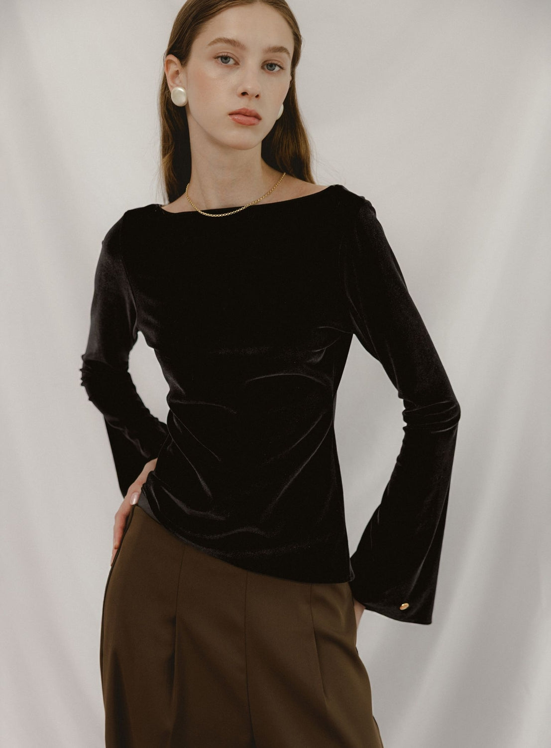 BEAMS SALON / Sheer Velour Pullover