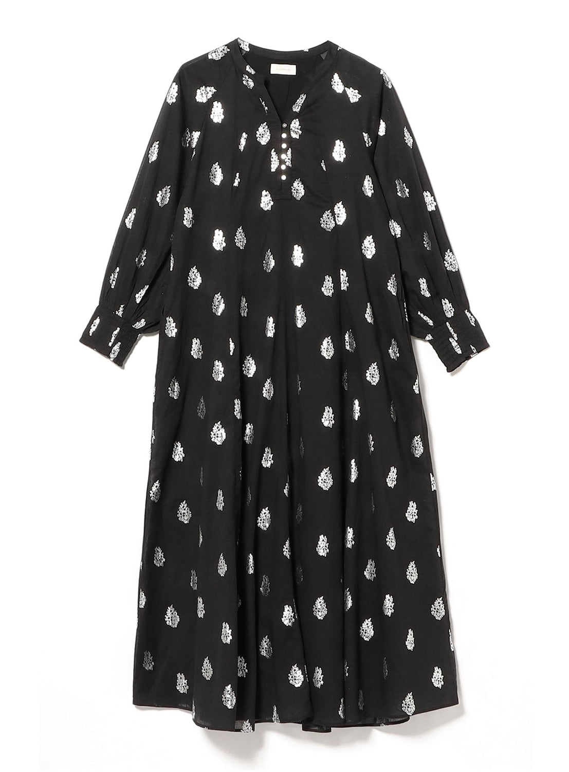 ne Quittez pas / Voile Flower Long-Sleeve Dress