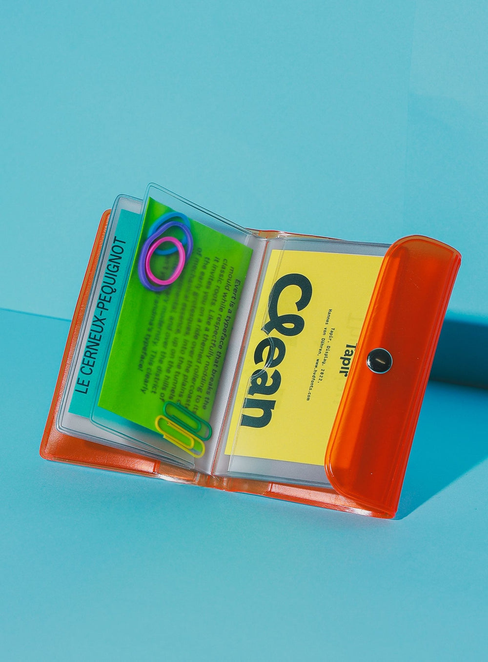 【Exclusive】nahe(R) / Clear Card Case Orange