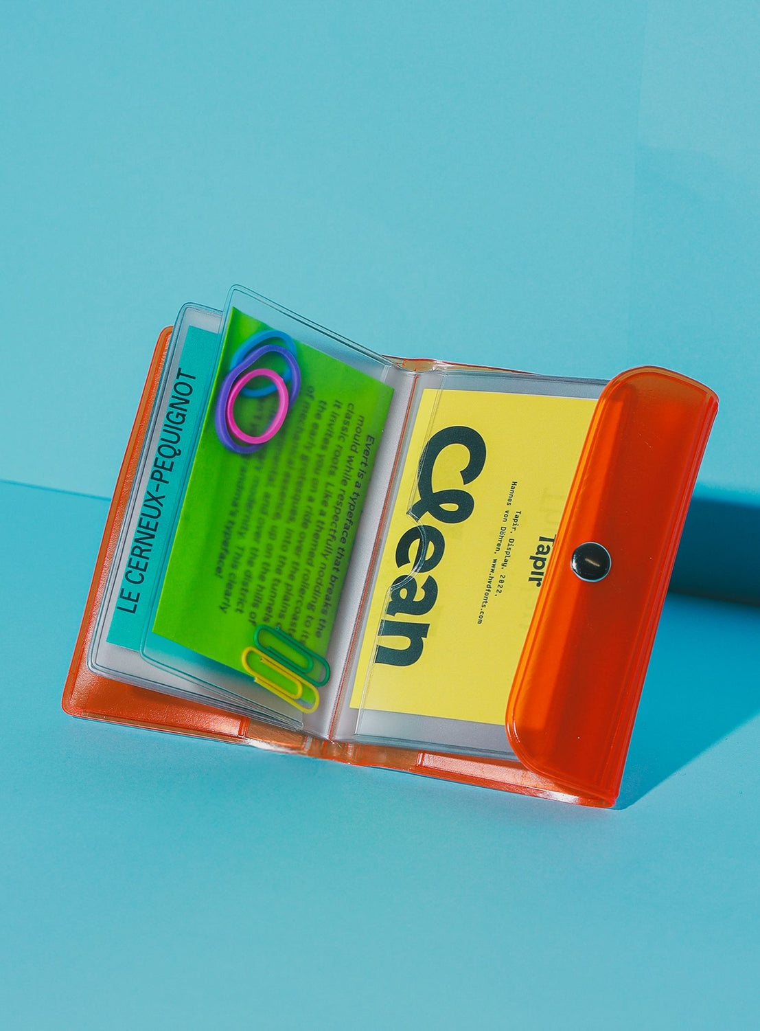 【Exclusive】nahe(R) / Clear Card Case Orange