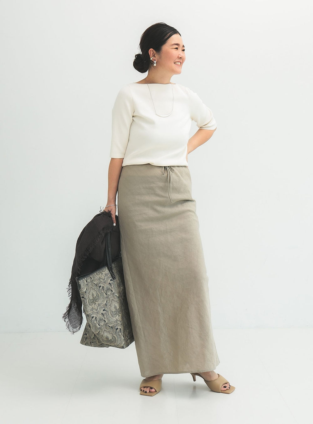 Simple Boat Neck Knit .M
