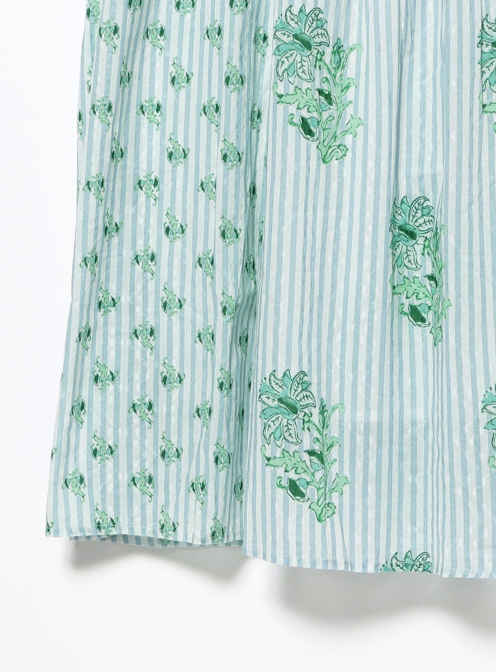 ne Quittez pas / Cotton Jacquard Lily Print Shirred Dress