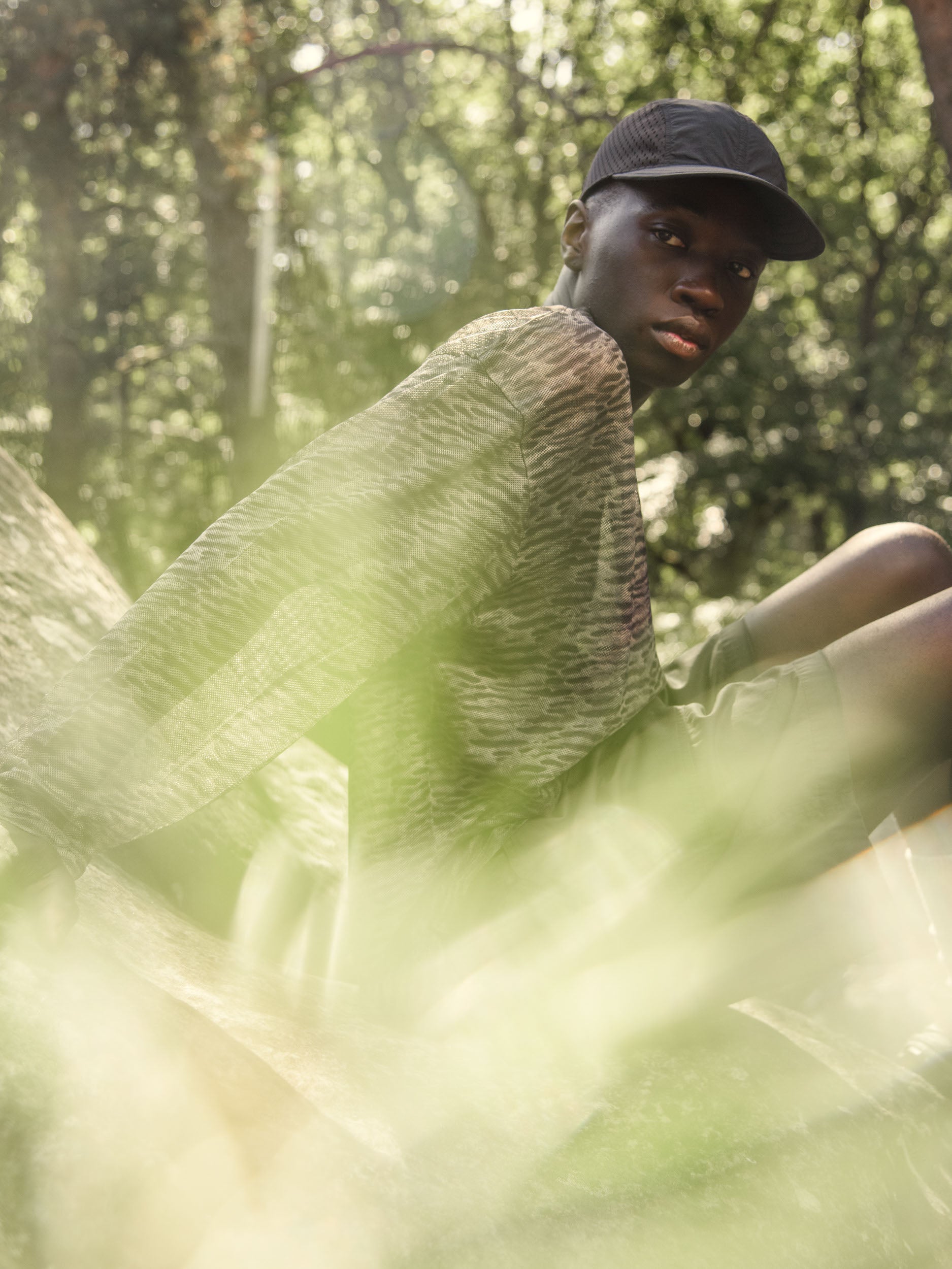 Nick Printed Mesh Crew
