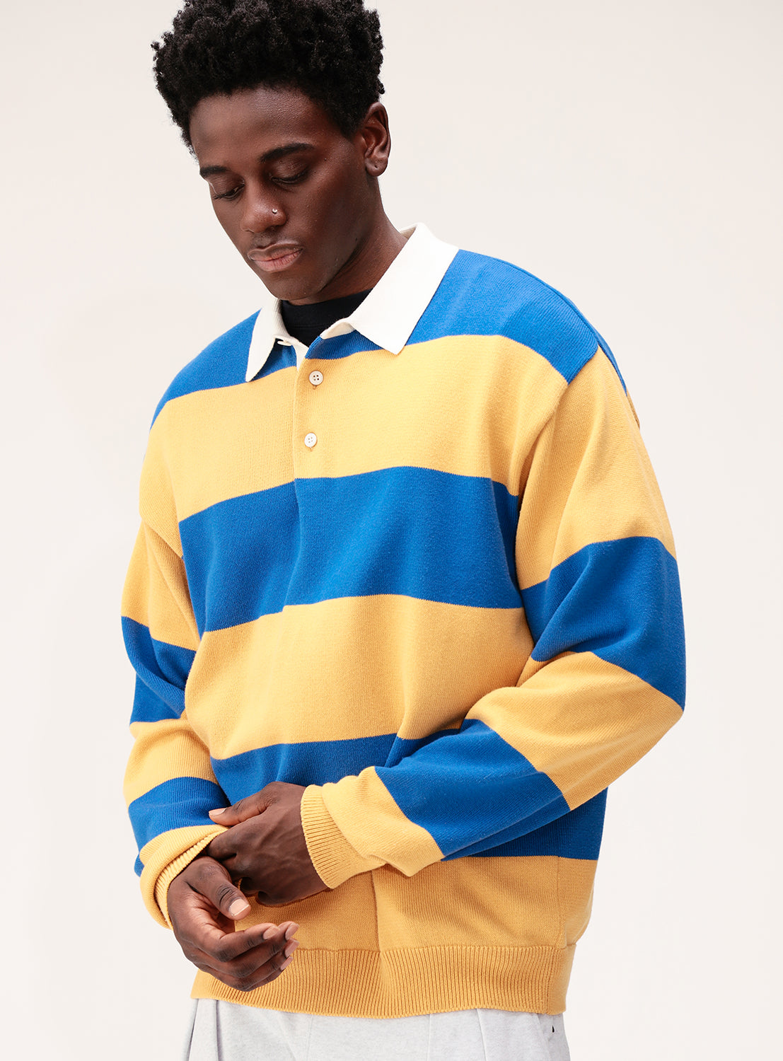 7 Gauge Border Knit Rugby Shirt