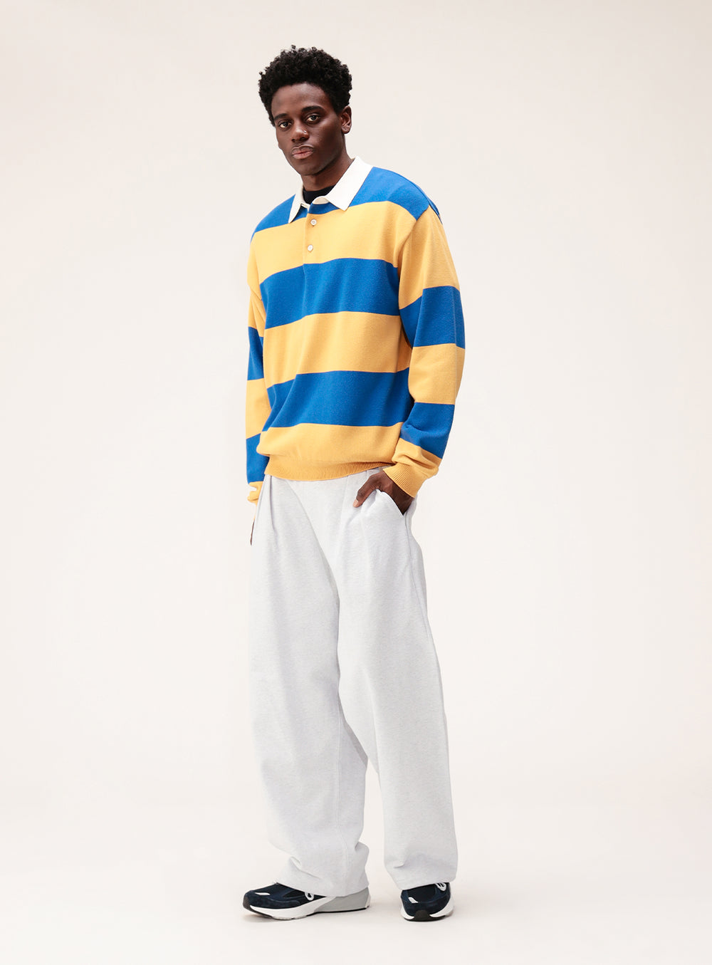 7 Gauge Border Knit Rugby Shirt