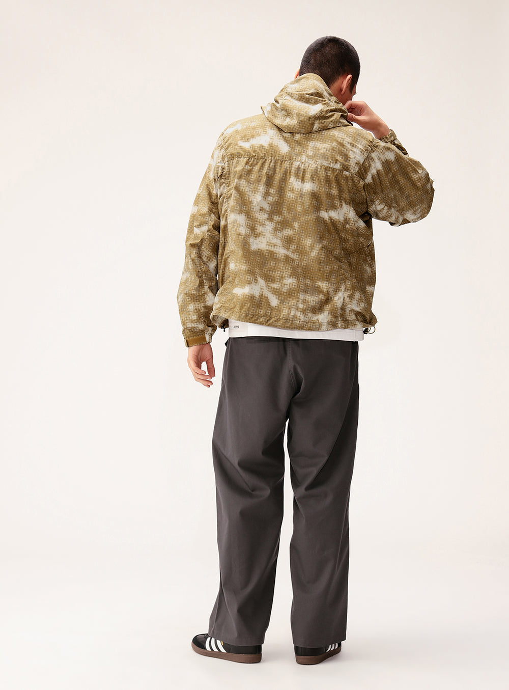 Wide Fit Digital Mosaic Zip-Up Tech Hoodie