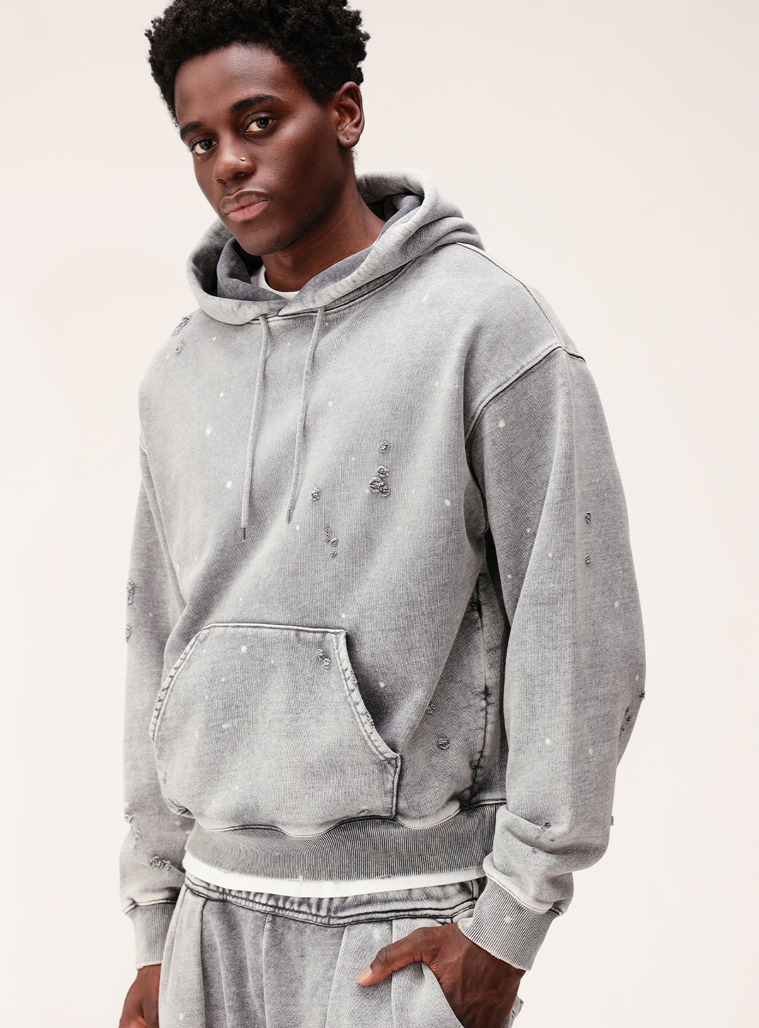 Damage Short Hoodie