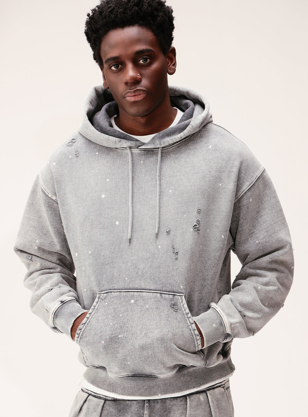 Damage Short Hoodie
