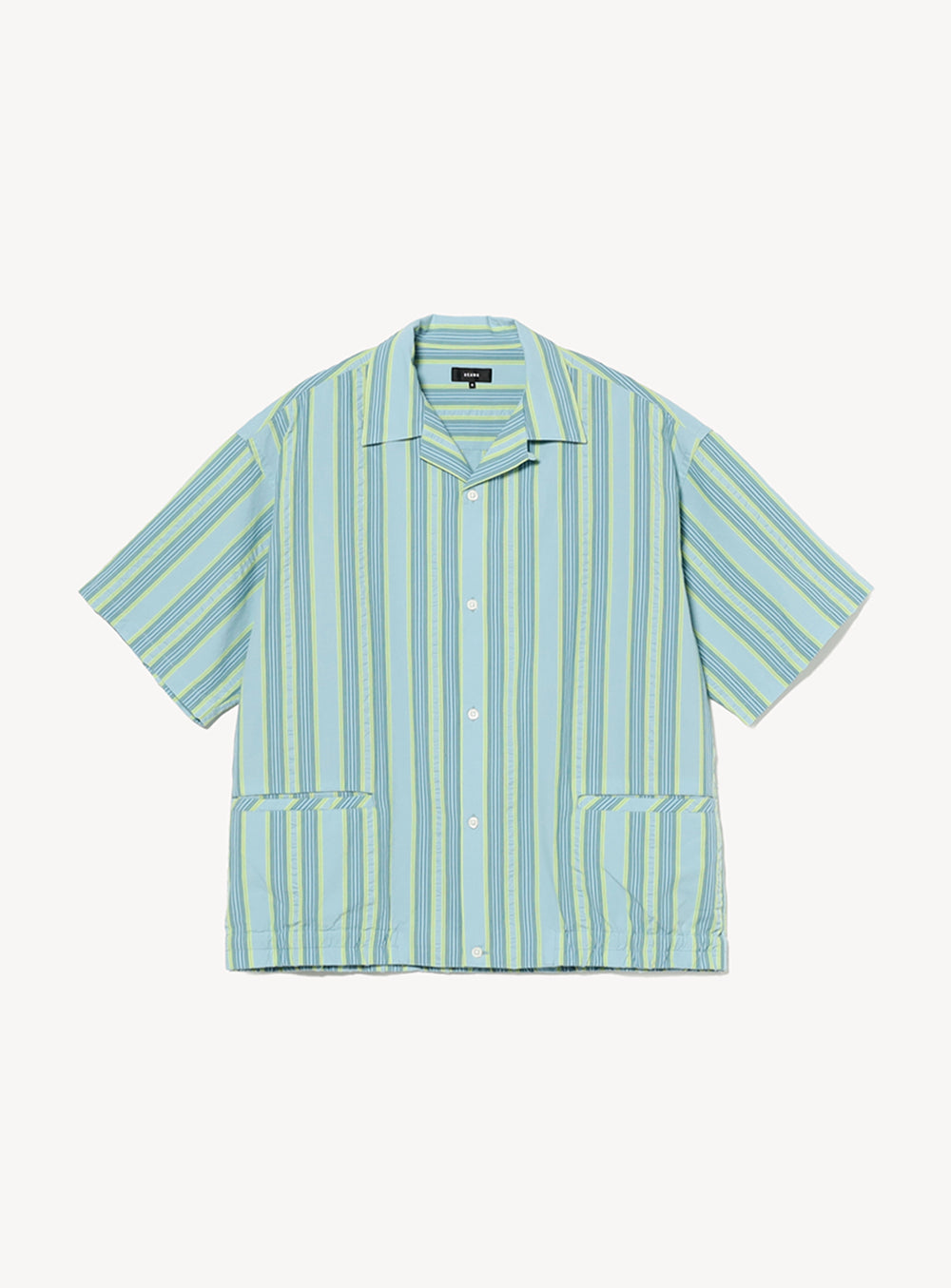 Multi-Stripe Open Collar Shirt