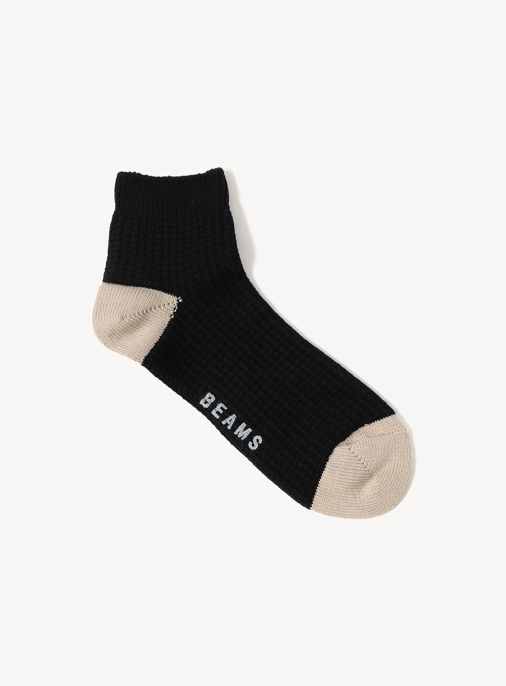 Two-Tone Waffle Crew Socks