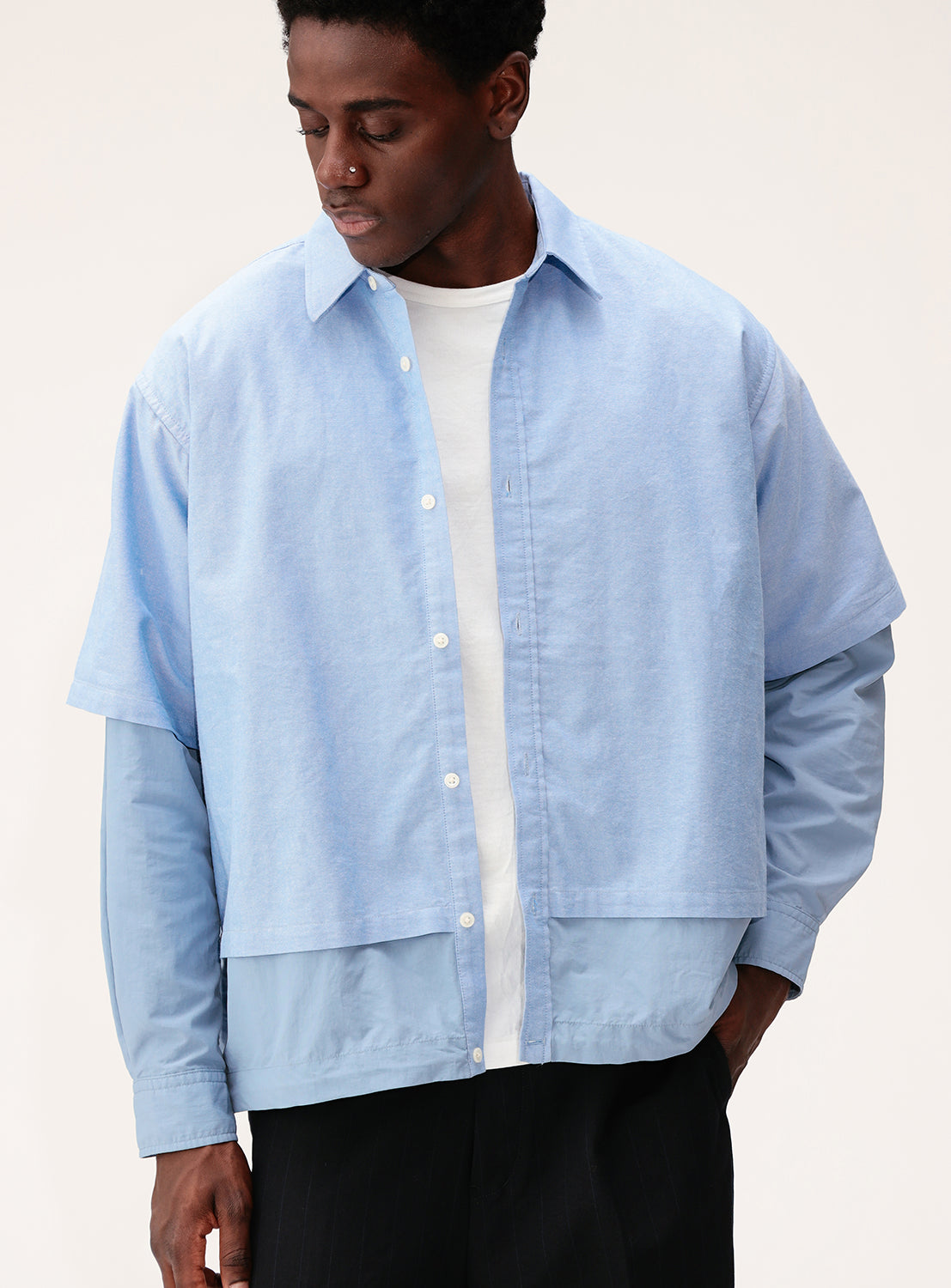 Wide Fit Layered Shirt