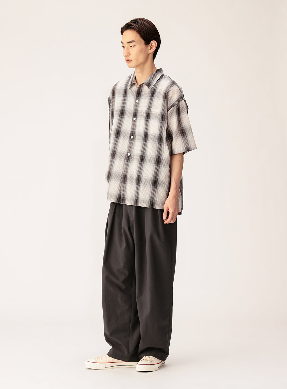 Ombre Check Mini Regular Collar Shirt