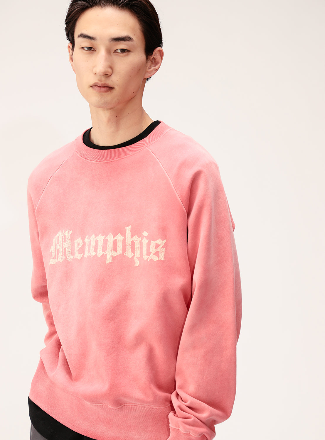Fade Print Raglan Crew Neck