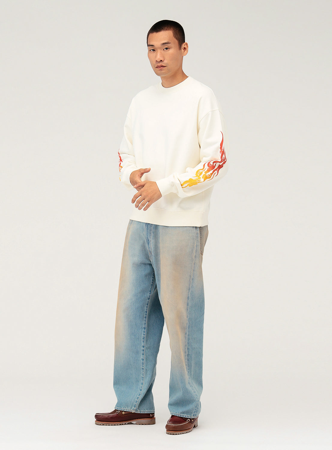 Wide Fit Denim Pants