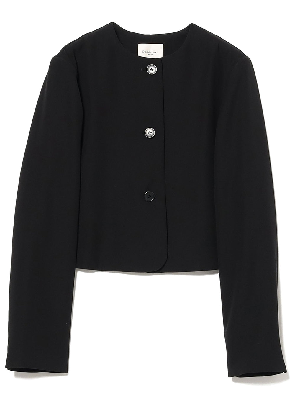 Cropped Crew Neck Jacket